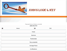 Tablet Screenshot of johnslockkey.com
